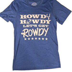 Sterling Kreek Football Tshirt Men's S Blue Lets Get Rowdy Graphic New Sku0146